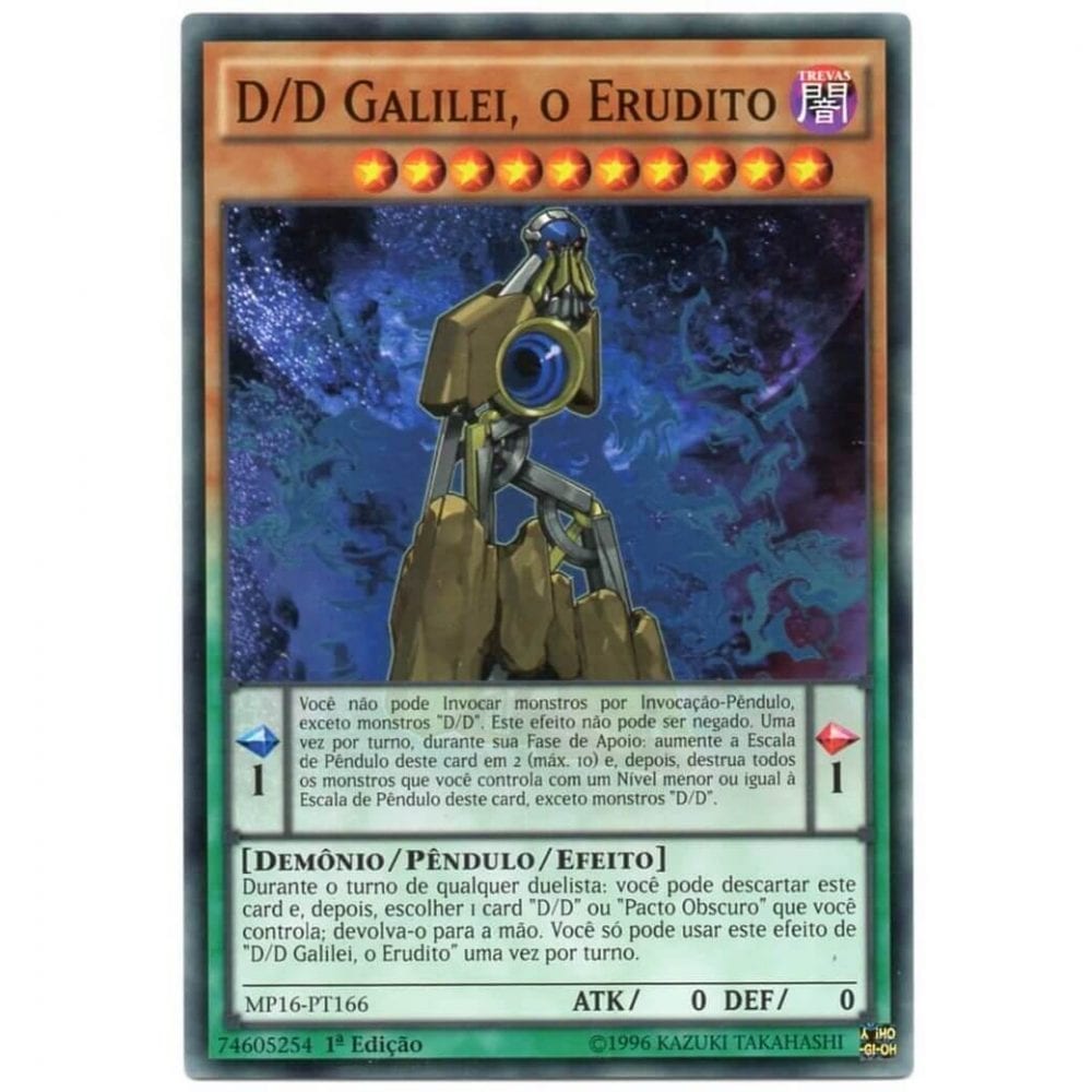 Yu-Gi-Oh! | Mega Lata 2016 | D/D Galilei, o Erudito - MP16-PT166