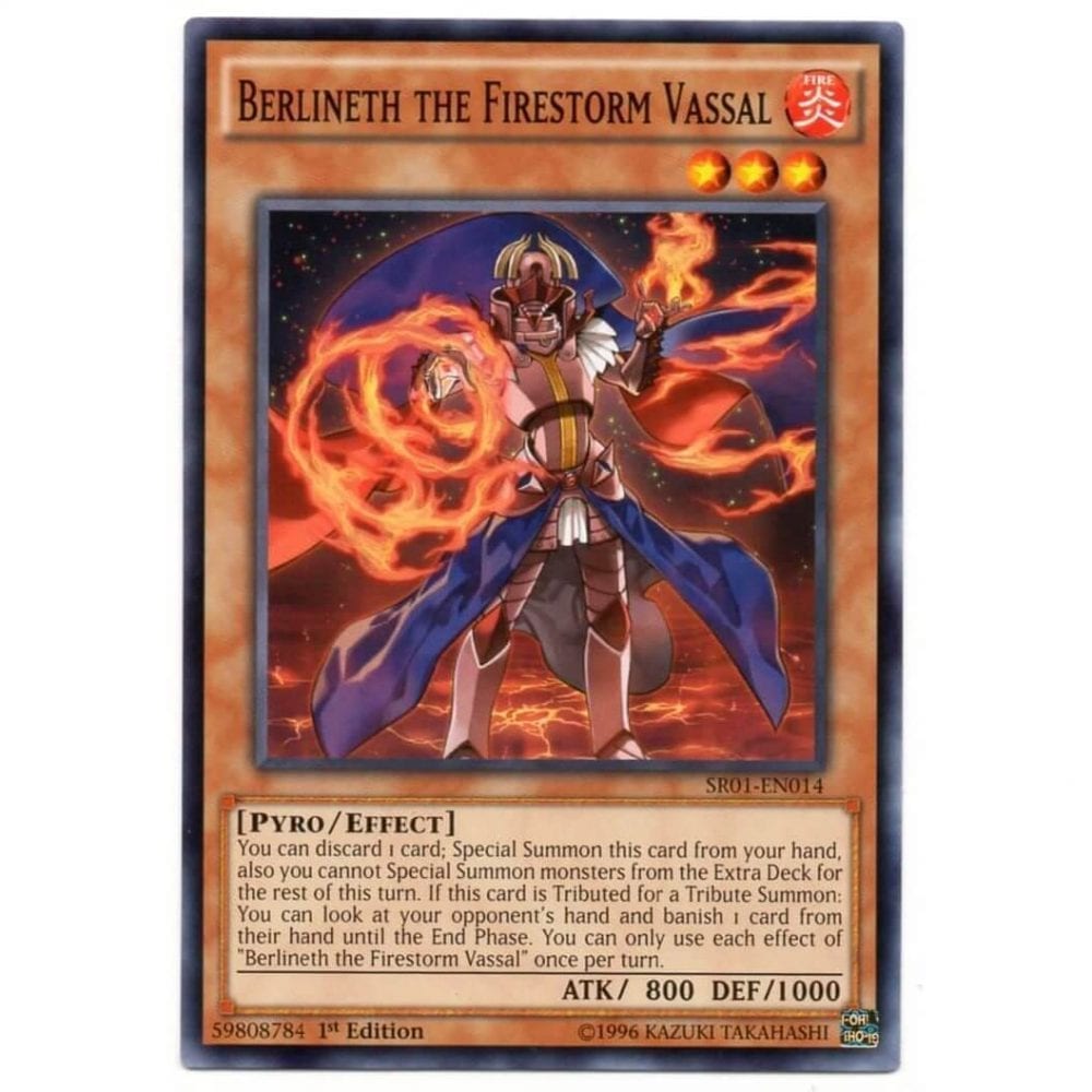 Yu-Gi-Oh! | Structure Deck - Emperor of Darkness | Berlineth the Firestorm Vassal - SR01-EN014
