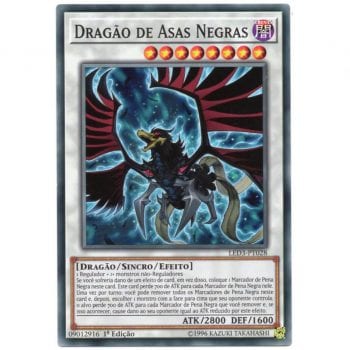 Yu-Gi-Oh! | Duelistas Lendários - Dragão Branco do Abismo | Dragão de Asas Negras - LED3-PT028
