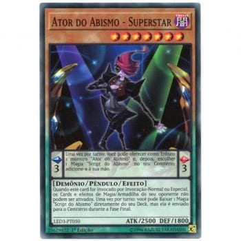 Yu-Gi-Oh! | Duelistas Lendários - Dragão Branco do Abismo | Ator do Abismo - Superstar - LED3-PT050