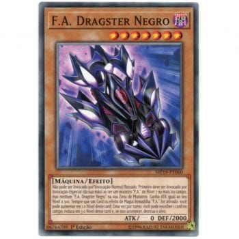 Yu-Gi-Oh! | Lata Sarcófago Dourado 2019 | F.A. Dragster Negro - MP19-PT060