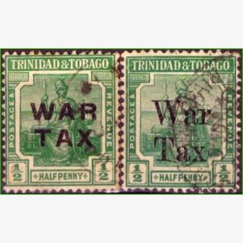 AC16996 | Trinidad e Tobago - Britânia - Taxa de Guerra
