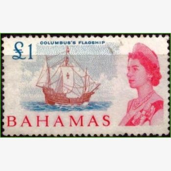 AC17736 | Bahamas - Rainha Elizabeth II e Nau capitânia de Colombo
