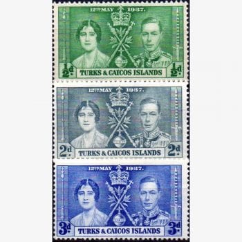 AC9065 | Turks e Caicos - Rei George VI - Coroação