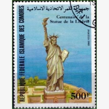 AF12680 | Comores - Centenário da estátua da liberdade