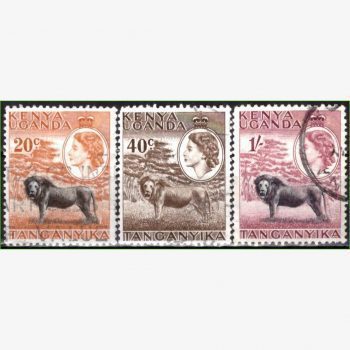 AF14918 | Quênia, Uganda e Tanganica - Rainha Elizabeth II e leão