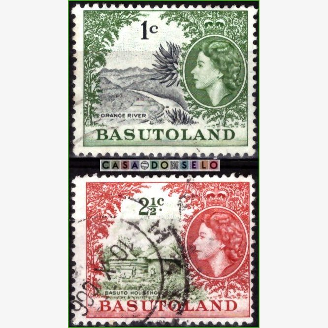 AF15202 | Basutolândia - Rainha Elizabeth II e temas locais