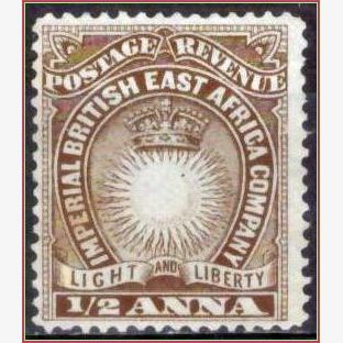 AF16267 | África Oriental Britânica - Sol e coroa simbolizando luz e liberdade