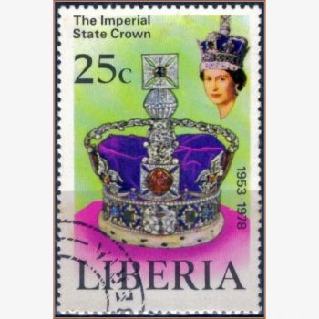 AF16426 | Libéria - Rainha Elizabeth II e Coroa Real