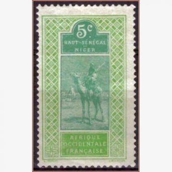 AF16568 | Alto Senegal e Níger - Cavaleiro Targui com camelo
