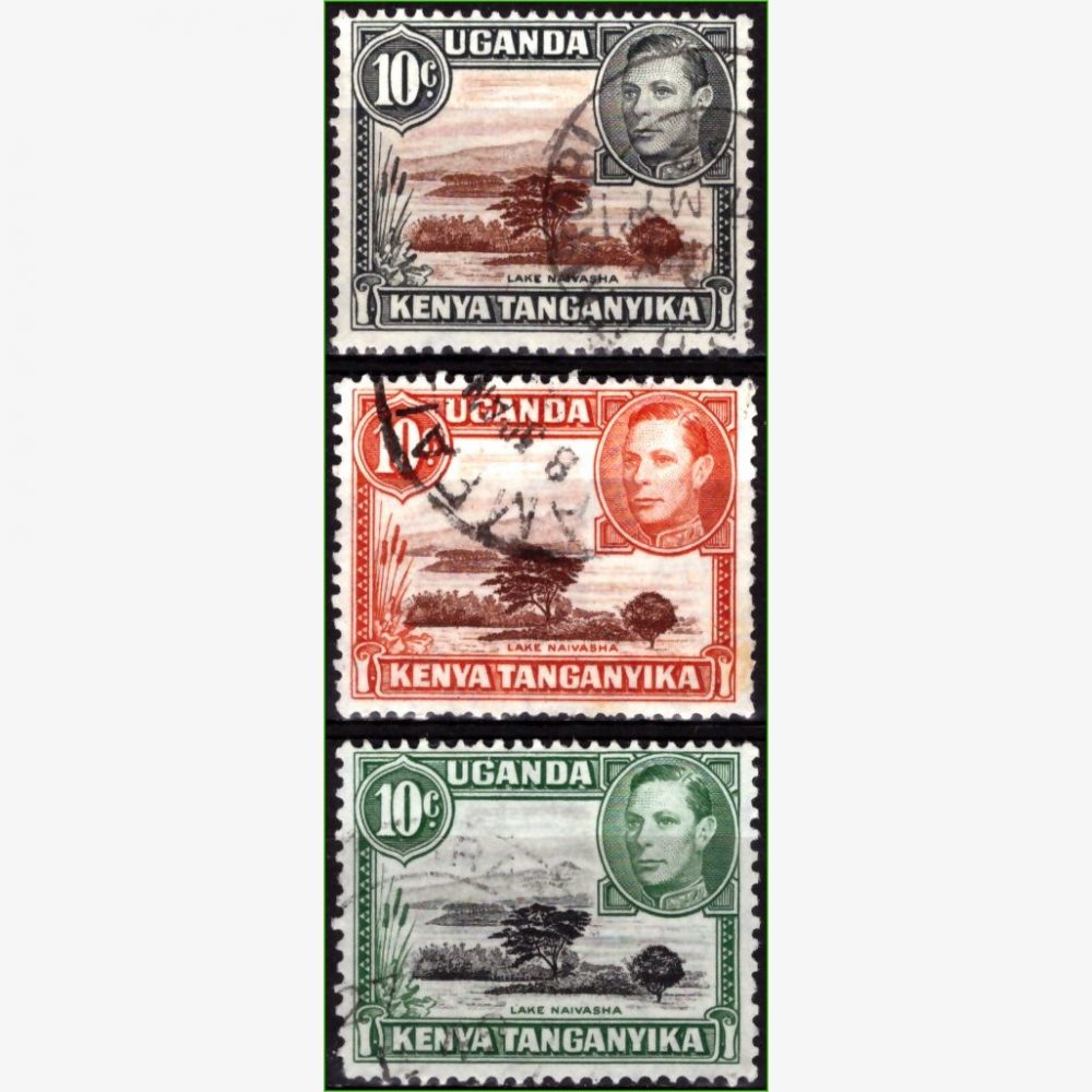 AF16578 | Quênia, Uganda e Tanganica - Rei George VI e Lago Naivasha