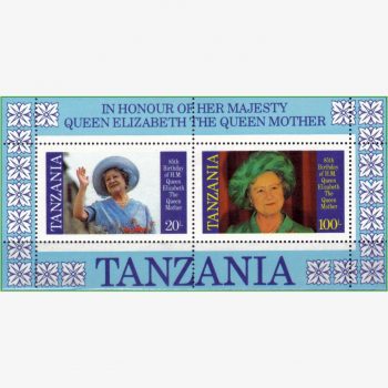 AF18208 | Tanzânia - 85 anos da Rainha Mãe