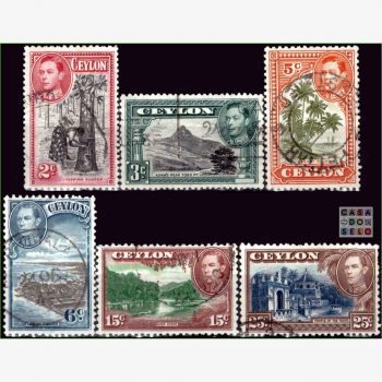 AS15230 | Ceilão - Rei George VI e motivos locais