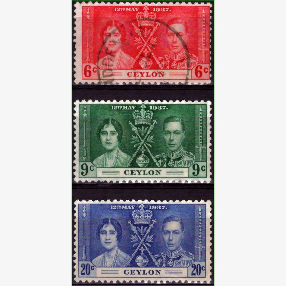 AS15691 | Ceilão - Coroação - Rei George VI
