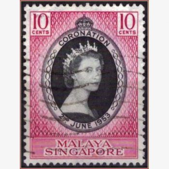 AS16435 | Cingapura - Rainha Elizabeth II - Coroação