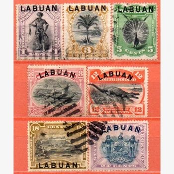 AS8408 | Labuan (Reino Unido) - Selos Bornéu do Norte (sobre-estampa)