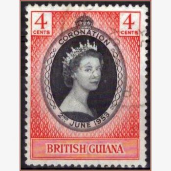 ASU16441 | Guiana Britânica - Rainha Elizabeth II - Coroação