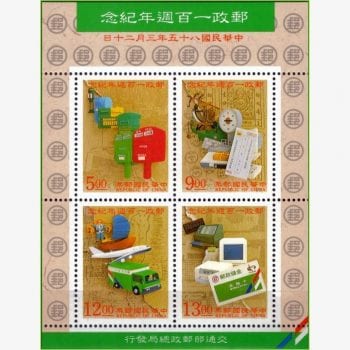 CT12077 | Taiwan (República da China) - Centenário dos correios chineses