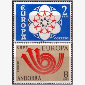 EU11040 | Andorra (Espanha) - Europa - Post estilizado chifre