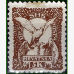 EU13484 | Croácia-Eslavônia - Falcão - Símbolo da liberdade