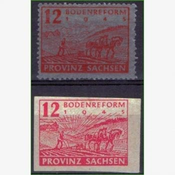 EU14298 | Alemanha (Zona Soviética - Saxônia) - Reforma agrária