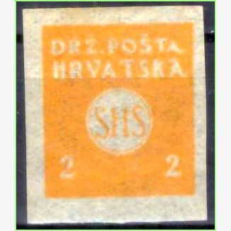 EU16086 | Croácia-Eslavônia - Selo de jornal