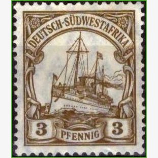 EU17097 | Alemanha (África Ocidental) - Kaisers Yacht "Hohenzollern" - Mi 24