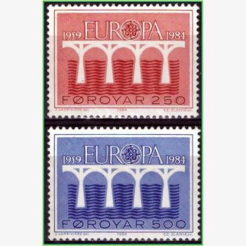 EU17406 | Ilhas Faroé - Europa - Pontes - 25º aniversário CEPT