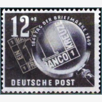 EU17546 | Alemanha (Oriental - DDR) - Bavária nº 1 e lupa - Dia do Selo