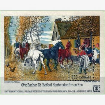 EU18947 | Dinamarca - Exposição Internacional de Filatelia - Cavalos