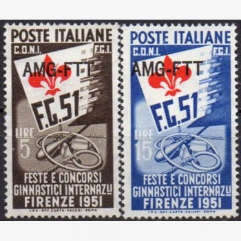 EU7730 | Trieste Zona A - Concurso internacional de ginástica (Firenze 1951)