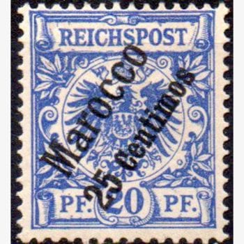 EU8005 | Alemanha (Marrocos) - Selo Reich (sobre-estampa)