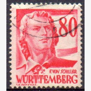 EU8017 | Alemanha (Zona Francesa - Wurttemberg) - Friedrich von Schiller