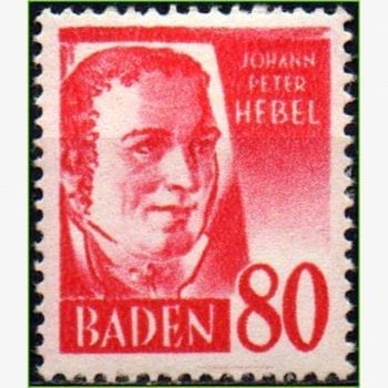 EU9007 | Alemanha (Zona Francesa - Baden) - J. P. Heber