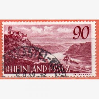 EU9791 | Alemanha (Zona Francesa - Renânia-Palatinado) - Paisagem e castelos