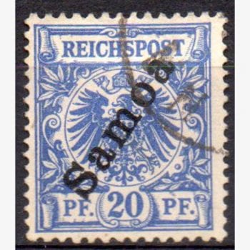 EU9883 | Alemanha (Samoa) - Águia imperial (sobre-estampa)