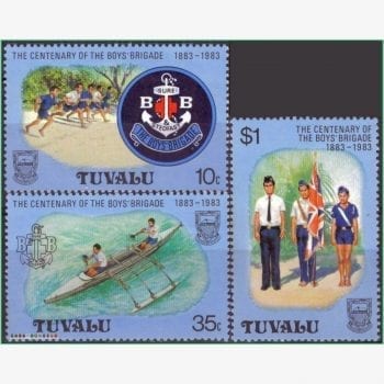 OC12493 | Tuvalu - 100º aniversário da Brigada Jovem