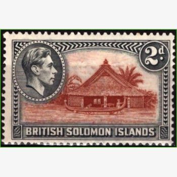 OC14729 | Ilhas Salomão - Casa de canoa