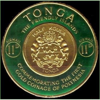 OC15907 | Tonga - 1ª cunhagem de ouro da Polinésia