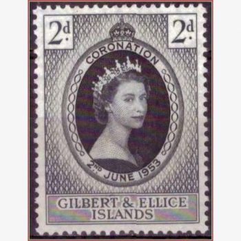 OC16410 | Ilhas Gilbert e Ellice - Rainha Elizabeth II - Coroação