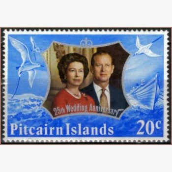 OC16460 | Ilhas Pitcairn - Rainha Elizabeth II - Bodas de Prata