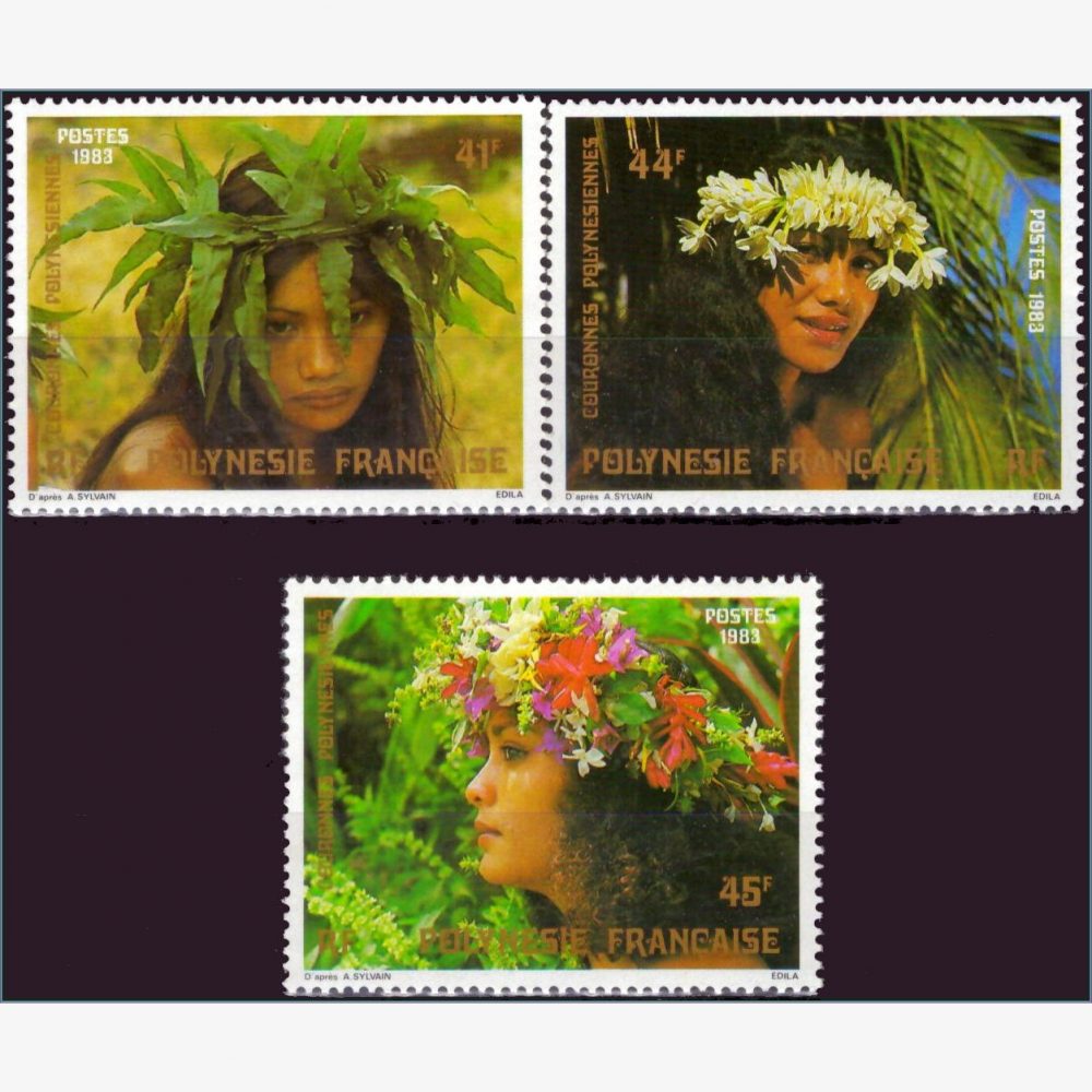 OC17560 | Polinésia Francesa - Várias guirlandas de flores