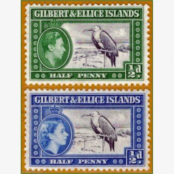 OC18068 | Ilhas Gilbert e Ellice - George V e Elizabeth II - Fragata