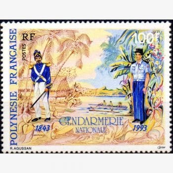 OC9672 | Polinésia Francesa - 150º aniversário do 1º policial francês no Taiti