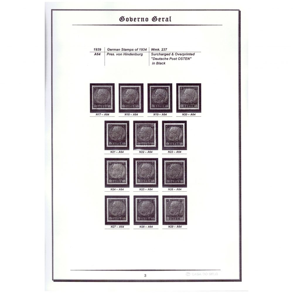MF18226 | Alemanha - Governo Geral - Álbum completo para selos