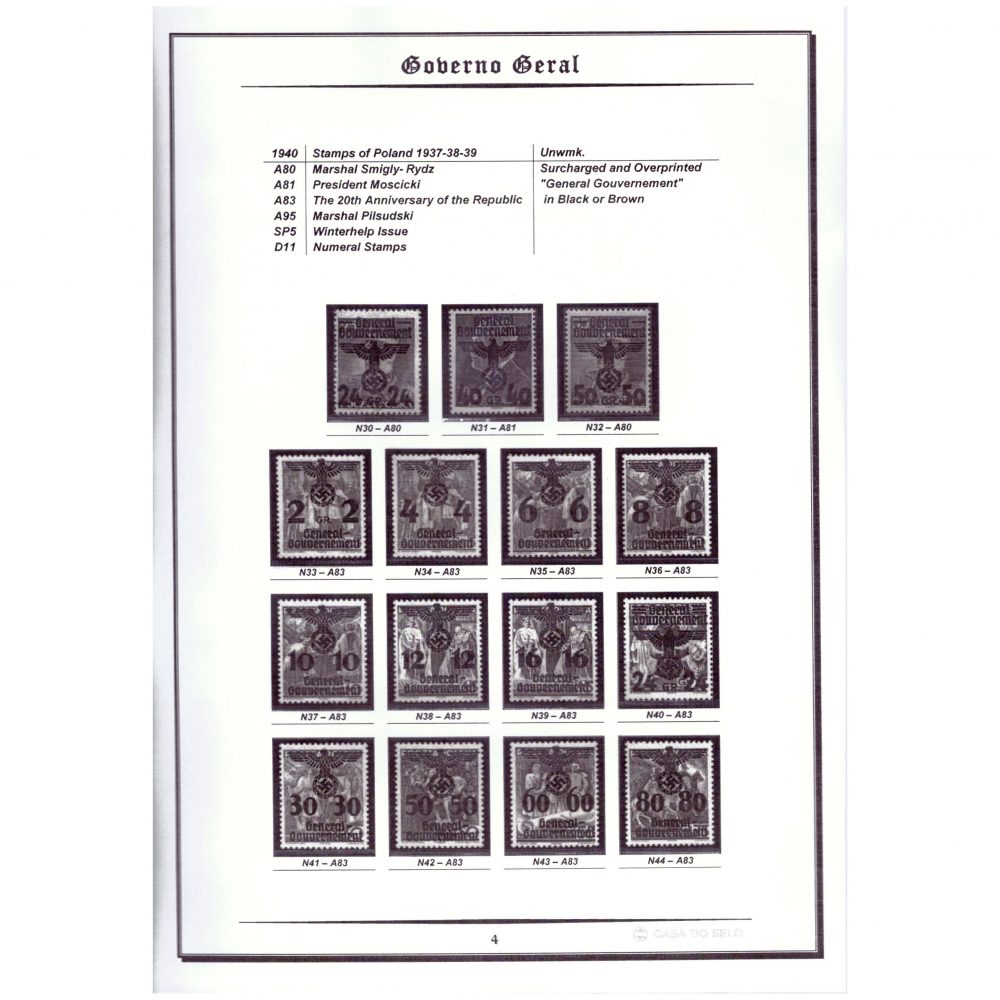 MF18226 | Alemanha - Governo Geral - Álbum completo para selos